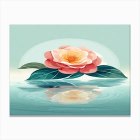 Flower In Water Canvas Print