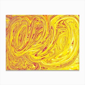 Abstract Yellow Painting Canvas Print