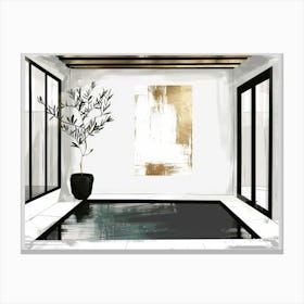 Modern Living Room 6 Canvas Print