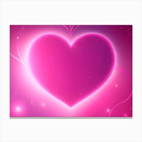 A Glowing Pink Heart Vibrant Horizontal Composition 24 Canvas Print
