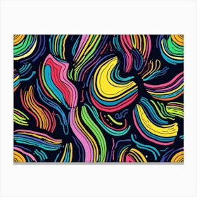 Colorful Wavy Pattern Canvas Print