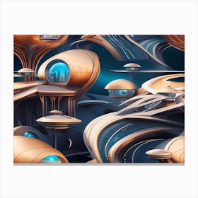 Futuristic City 3 Canvas Print