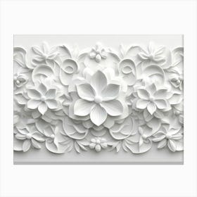 3d Paper Flowers 6 Canvas Print