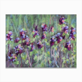 Thyme abstract soft pastel painting Canvas Print
