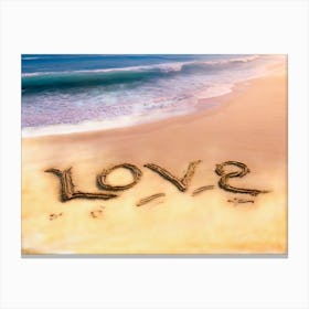 Love On The Beach 4 Canvas Print