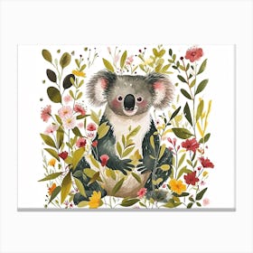 Little Floral Koala 1 Canvas Print