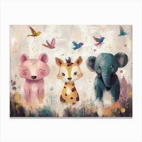 Little Giraffes Canvas Print