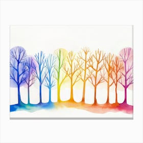 Rainbow Forest Canvas Print