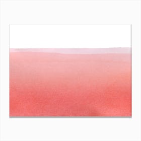 Minimal Pink Abstract 02 Landscape Canvas Print