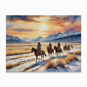 Horses On The Plains Canvas Print