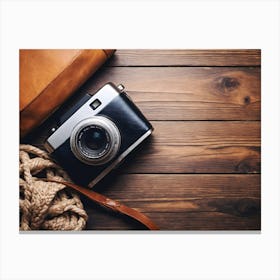 Vintage Camera And Bag Canvas Print