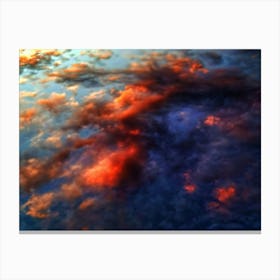 Cloudy abstract sky at sunset Canvas Print