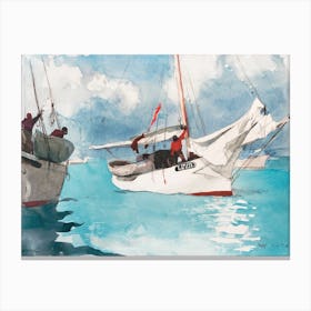 Fishing Boats, Key West, Winslow Homer Canvas Print