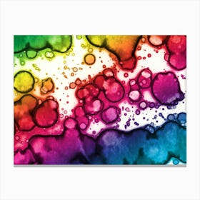 Abstract Watercolor Rainbow 9 Canvas Print