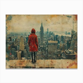 Urban Rhapsody: Collage Narratives of New York Life. New York City 13 Canvas Print