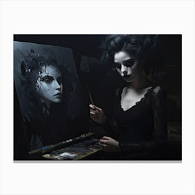 Painting My Darkness Canvas Print