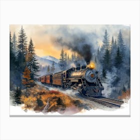 Vintage Steam Train Canvas Print