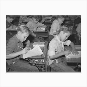 Mormon Boys In School, Santa Clara, Utah, See General Caption By Russell Lee Canvas Print