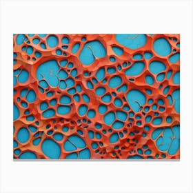 'Orange And Blue' art Canvas Print