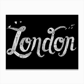 London Typographic Canvas Print