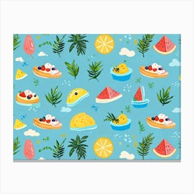 Summer Fruit Pattern 1 Canvas Print