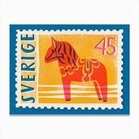 Sweden Postage Stamp Canvas Print