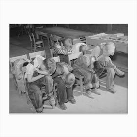 Schoolchildren Playing A Game At The Fsa (Farm Security Administration) Farm Workers Camp, Caldwell, Idaho By Canvas Print