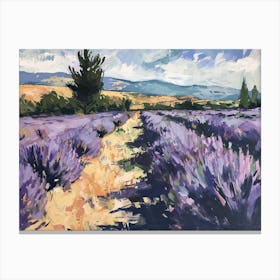 Lavender Field - expressionism Canvas Print