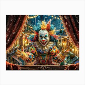 Clown In The Circus Canvas Print
