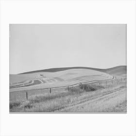 Wheat Fields, Combine Working, Walla Walla County, Washington By Russell Lee Canvas Print