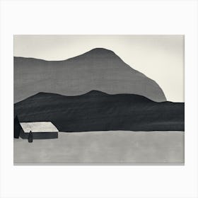 House under The Mountains Canvas Print