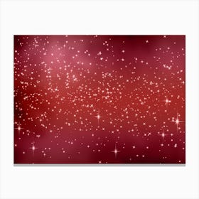 Pink And Rose Tone Shining Star Background Canvas Print