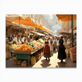 Market In Paris Canvas Print