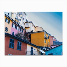 Colorful Houses On A Hillside Canvas Print