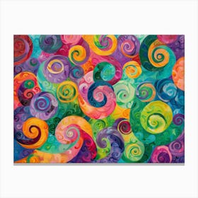 Spiral Swirls 2 Canvas Print