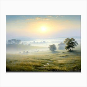 Morning Mist At Avonlea 2 Canvas Print