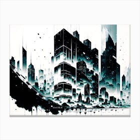 Futuristic Cityscape 10 Canvas Print