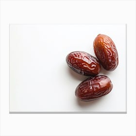 Dates On White Background Canvas Print