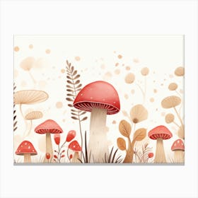 Mushroom Field Canvas Print