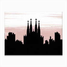 Barcelona Skyline Canvas Print