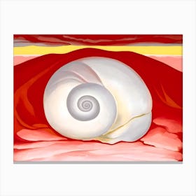 Georgia O'Keeffe - Red Hill and White Shell Canvas Print