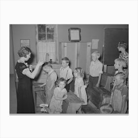 Untitled Photo, Possibly Related To The School Day Opens With Prayer At Private School At The Farm Bureau Building Canvas Print