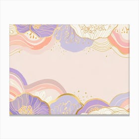 Pink And Purple Floral Background Canvas Print