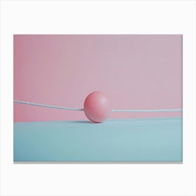 Pink Egg On A String Canvas Print