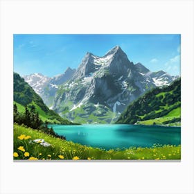 Lake In The Mountains 7 Canvas Print