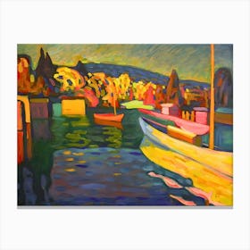 Wassily Kandinsky Boats In The Harbor Canvas Print