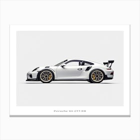 Toy Car Porsche 911 Gt3 Rs White Poster Canvas Print