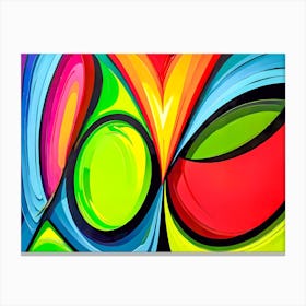 Abstract Vibrant Love Painting Canvas Print