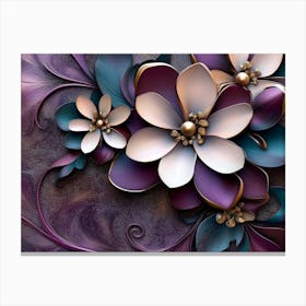 Purple Flowers 1 Canvas Print