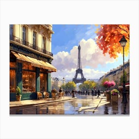 Paris Scene Canvas Print